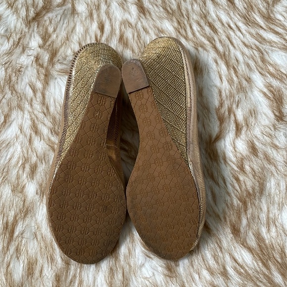 Lilly Pulitzer metallic leather peeptoe wedge - Picture 5 of 8